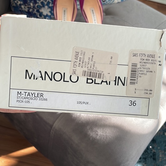 Purple manolo blahnil pump - Picture 3 of 3
